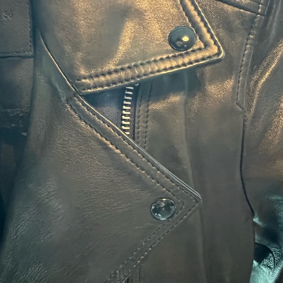 All saints leather jacket - size 4 - worn once - Picture 4 of 6